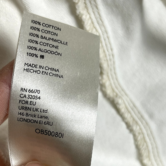 Free People Military Cargo Jacket Womens Small White Full Zip Utility Surplus - Picture 9 of 16